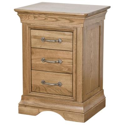 Limoges Solid Oak 3 Drawer Bedside
